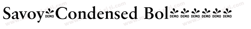 Savoy-Condensed Bol字体转换